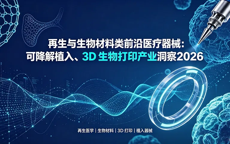 再生与生物材料类前沿医疗器械：可降解植入、3D 生物打印产业洞察2026